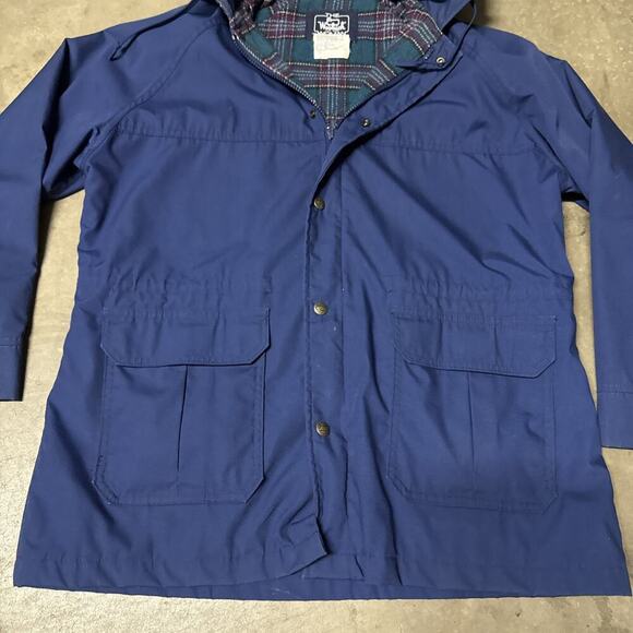 Ladies Woolrich Full Zip Hooded Coat Field Jacket Size Large 8202 Flannel Lined - Picture 2 of 12